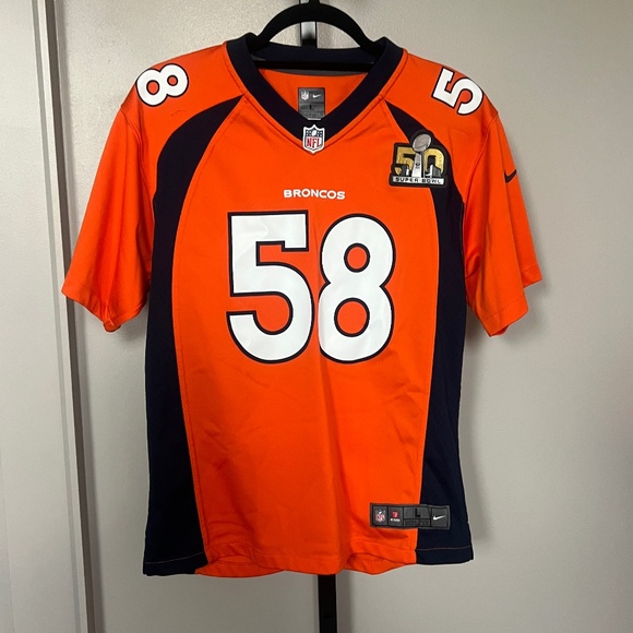 Nike NFL Denver Broncos Super Bowl 50 jersey (58) in good condition - Picture 1 of 3
